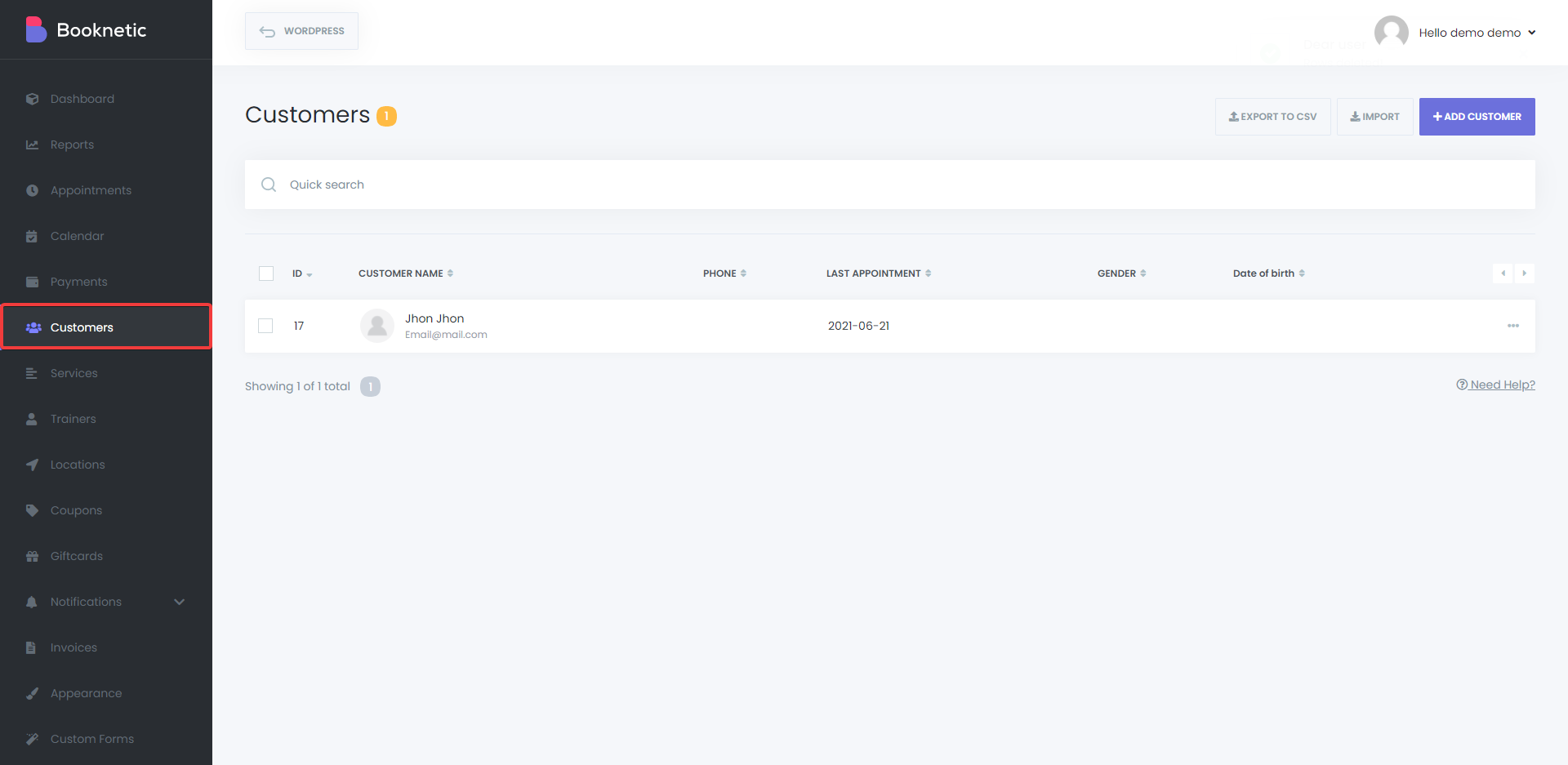 Sports and Fitness Appointment Booking Software