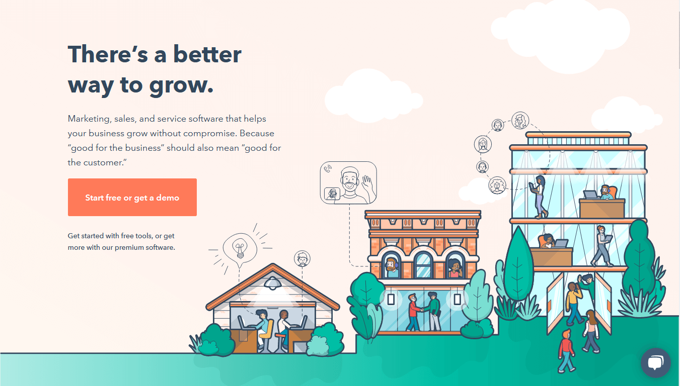 HubSpot homepage
