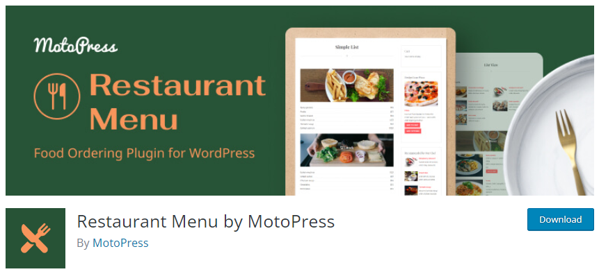 Restaurant Menu by MotoPress