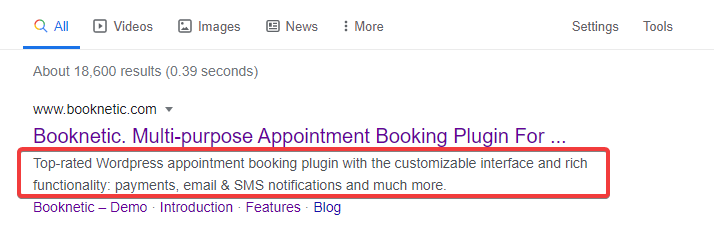 Add Meta description