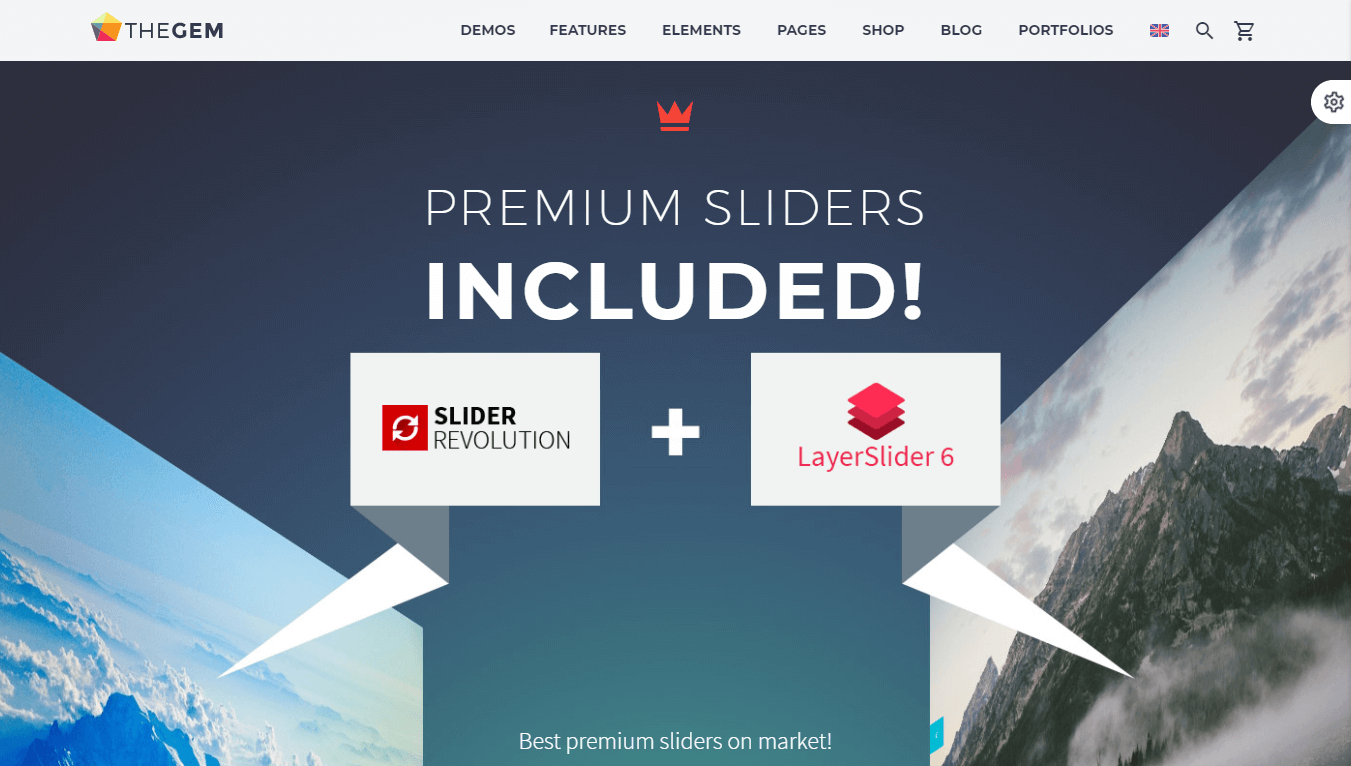 TheGem theme premium sliders