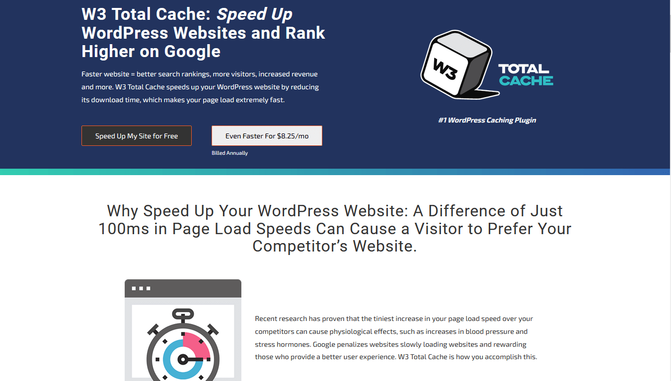 W3 Total Cache homepage