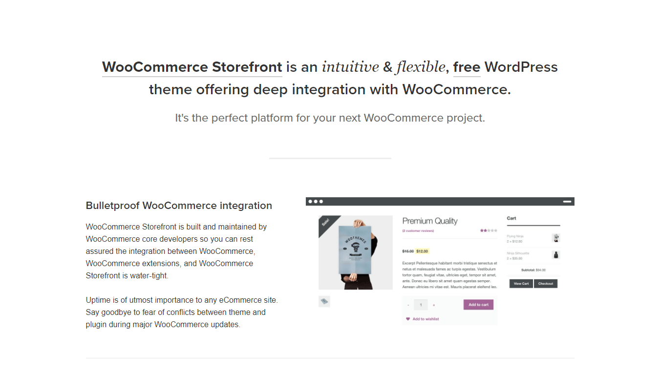 WooCommerce Storefront theme