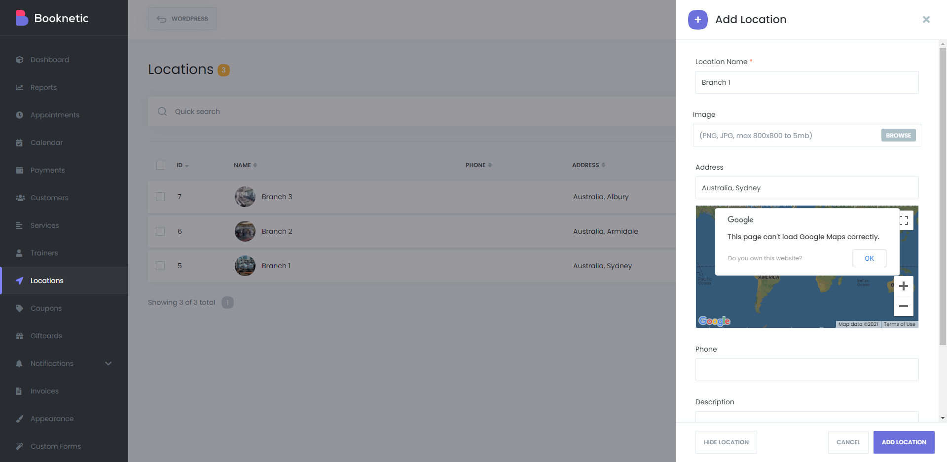 Sports and Fitness Appointment Booking Software