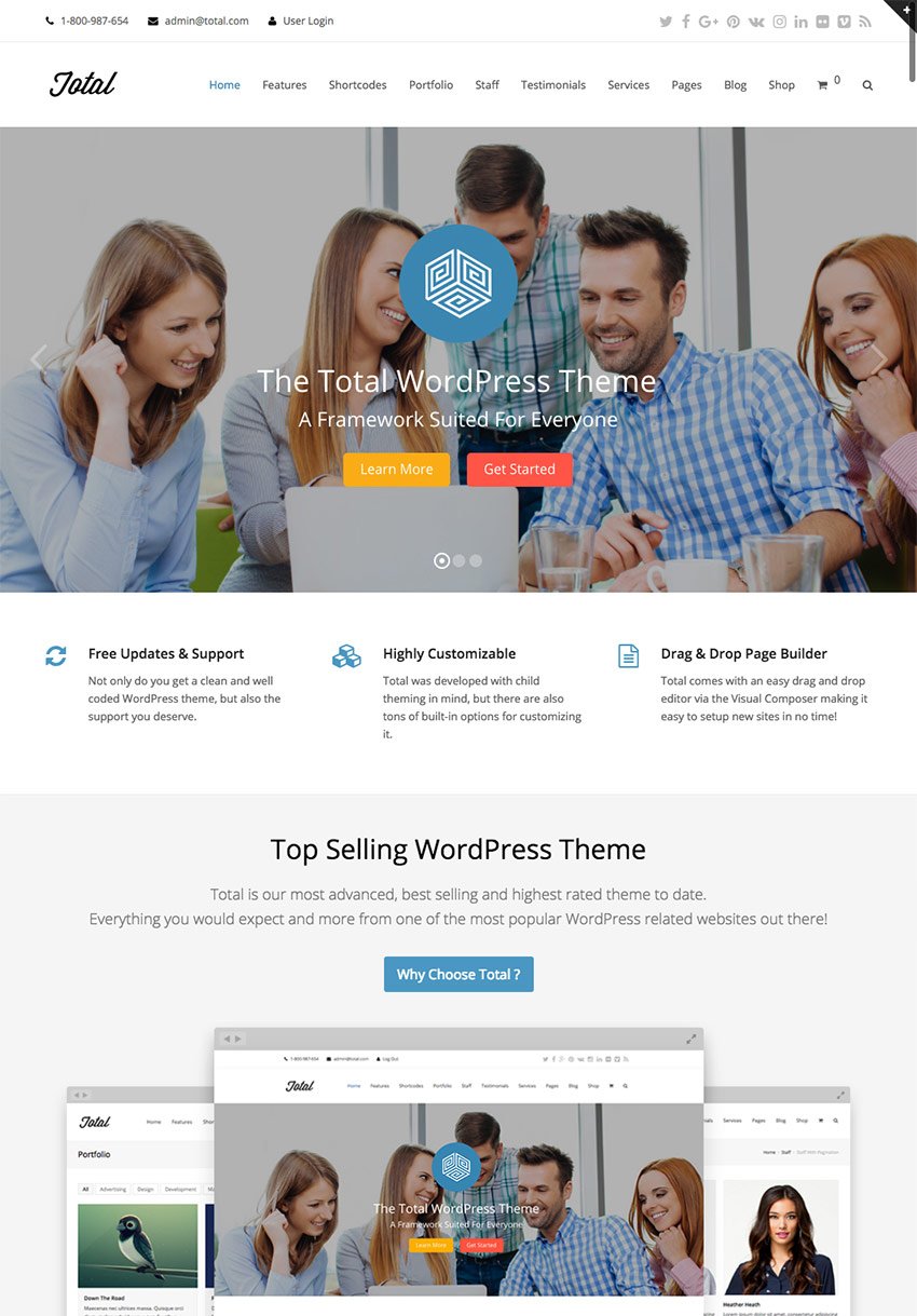 Total - Feature Rich Business WordPress Theme