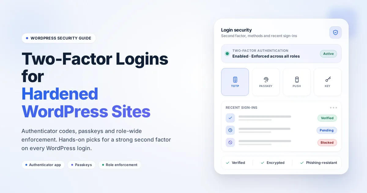 7 Best WordPress Two-Factor Authentication Plugins in 2026 (Free and Paid, Compared)