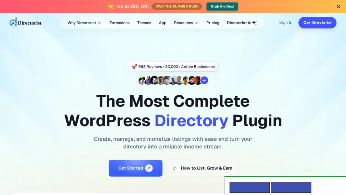 Directorist homepage