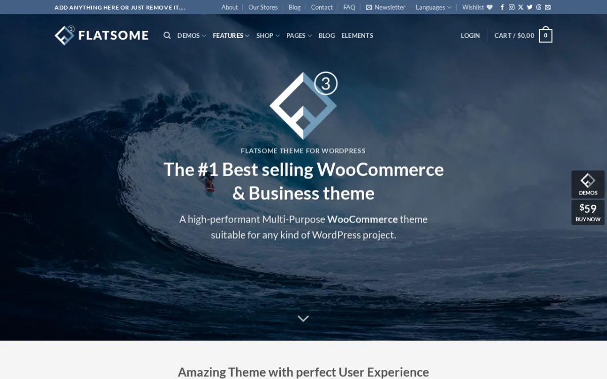 Flatsome live demo storefront screenshot