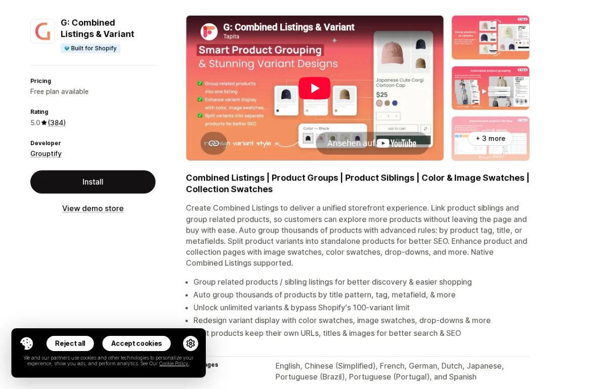G: Combined Listings and Variant app on the Shopify App Store