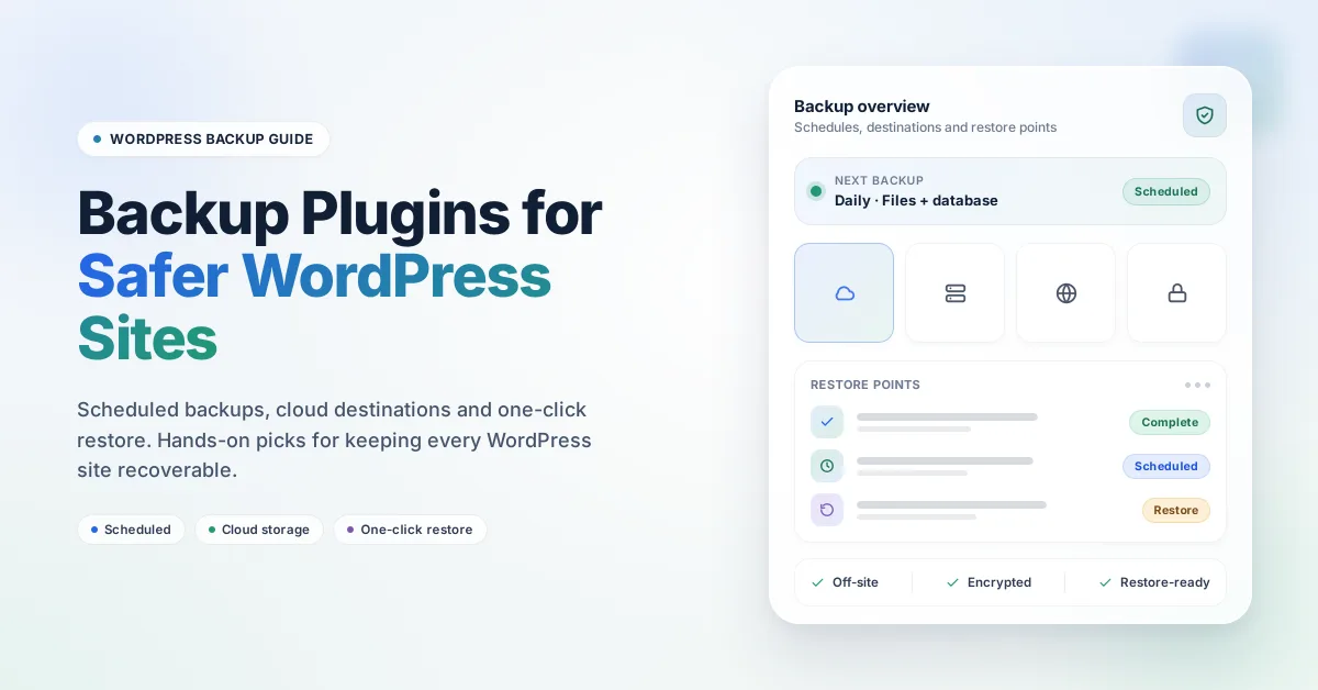 7 Best WordPress Backup Plugins in 2026 (Free and Paid, Hands-on Tested)