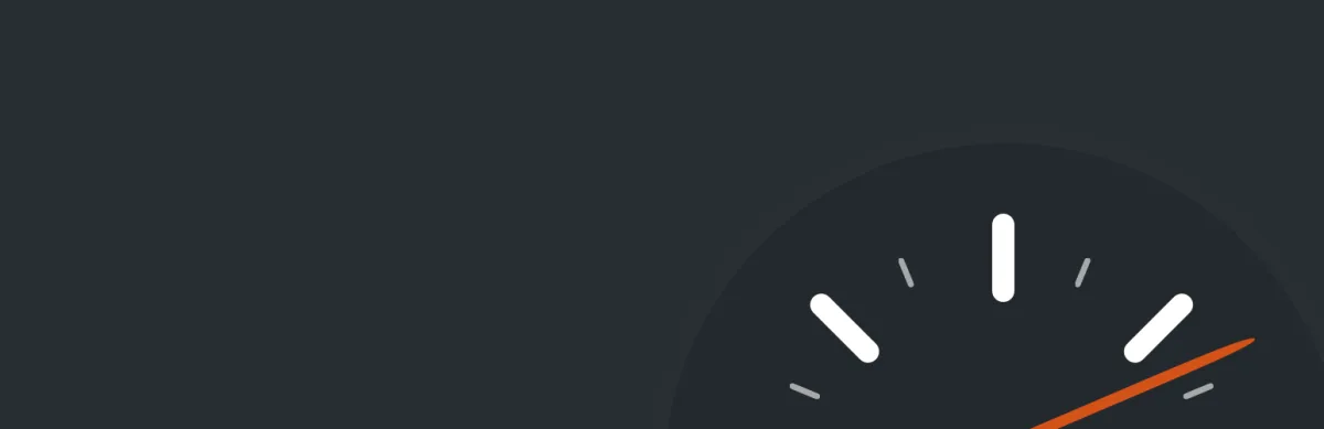 WP Super Cache plugin banner showing a speedometer dial graphic on a dark background.