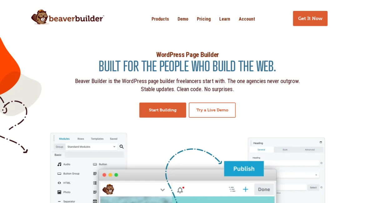 Beaver Builder WordPress drag-and-drop page builder homepage in 2026