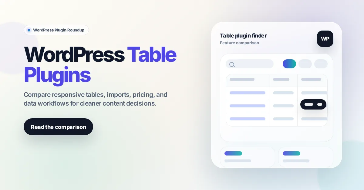 7 Best WordPress Table Plugins in 2026 (Free and Paid, Compared)
