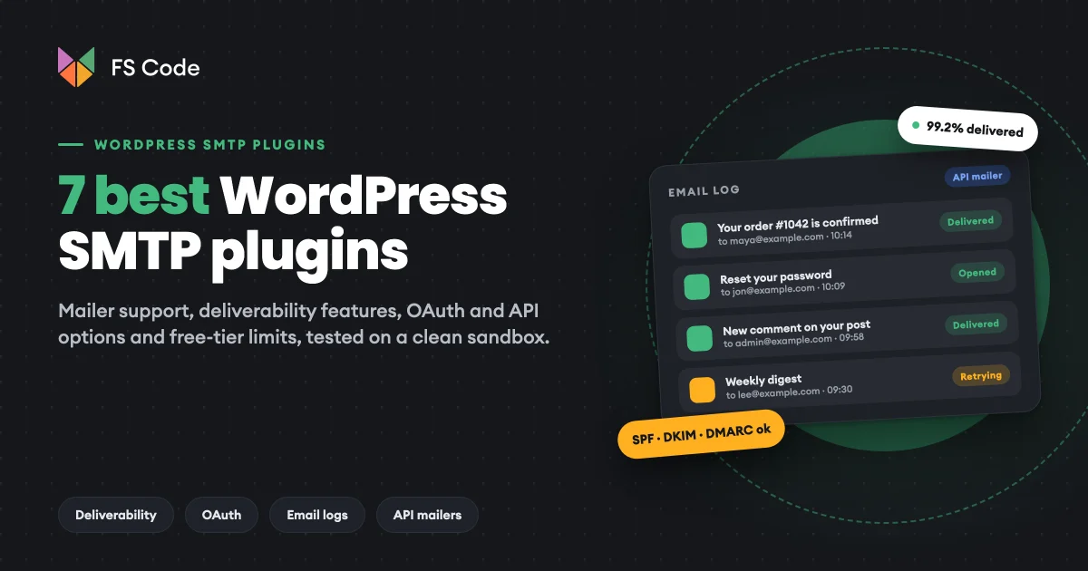 7 Best WordPress SMTP Plugins in 2026 (Free + Paid, Hands-on Tested)