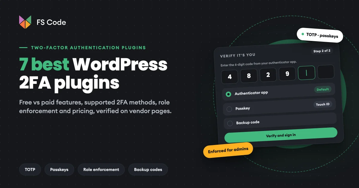 7 Best WordPress Two-Factor Authentication Plugins in 2026 (Free and Paid, Compared)