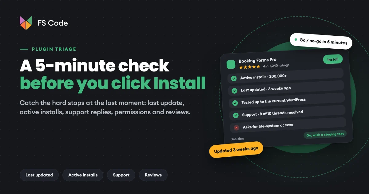 Before You Click Install: A 5-Minute WordPress Plugin Check