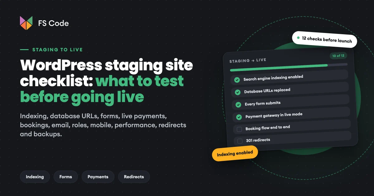 WordPress Staging Site Checklist: What to Test Before Going Live