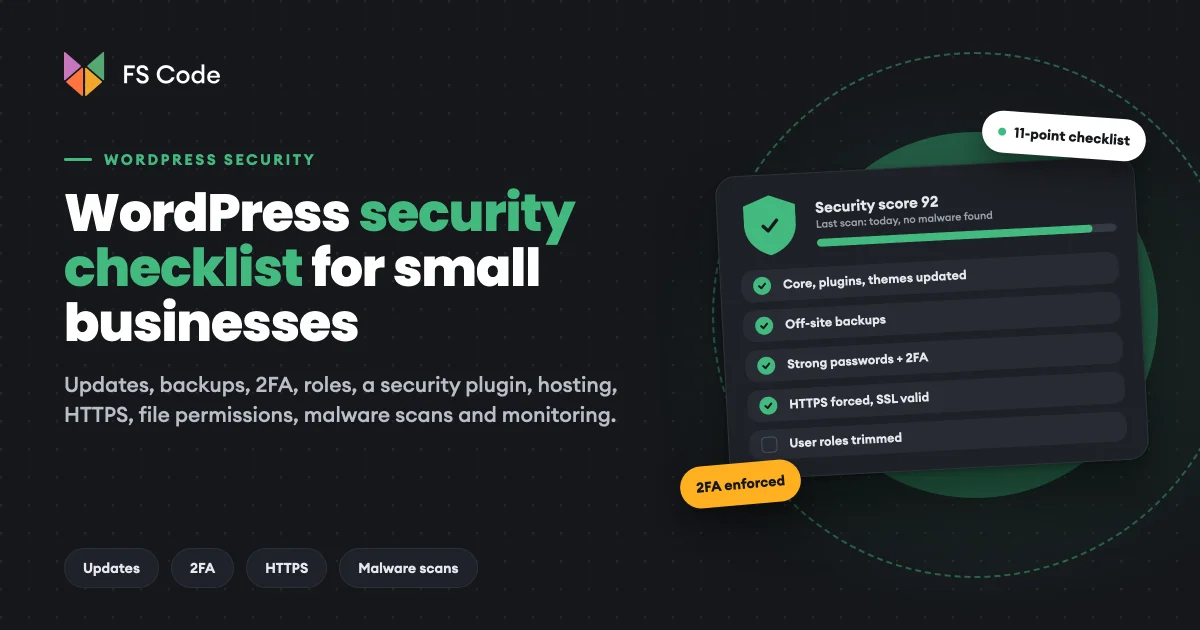 WordPress Security Checklist for Small Business Websites