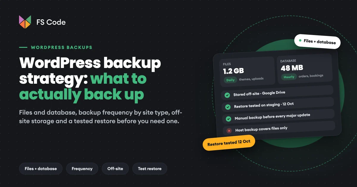 WordPress Backup Strategy: What Small Businesses Should Actually Back Up