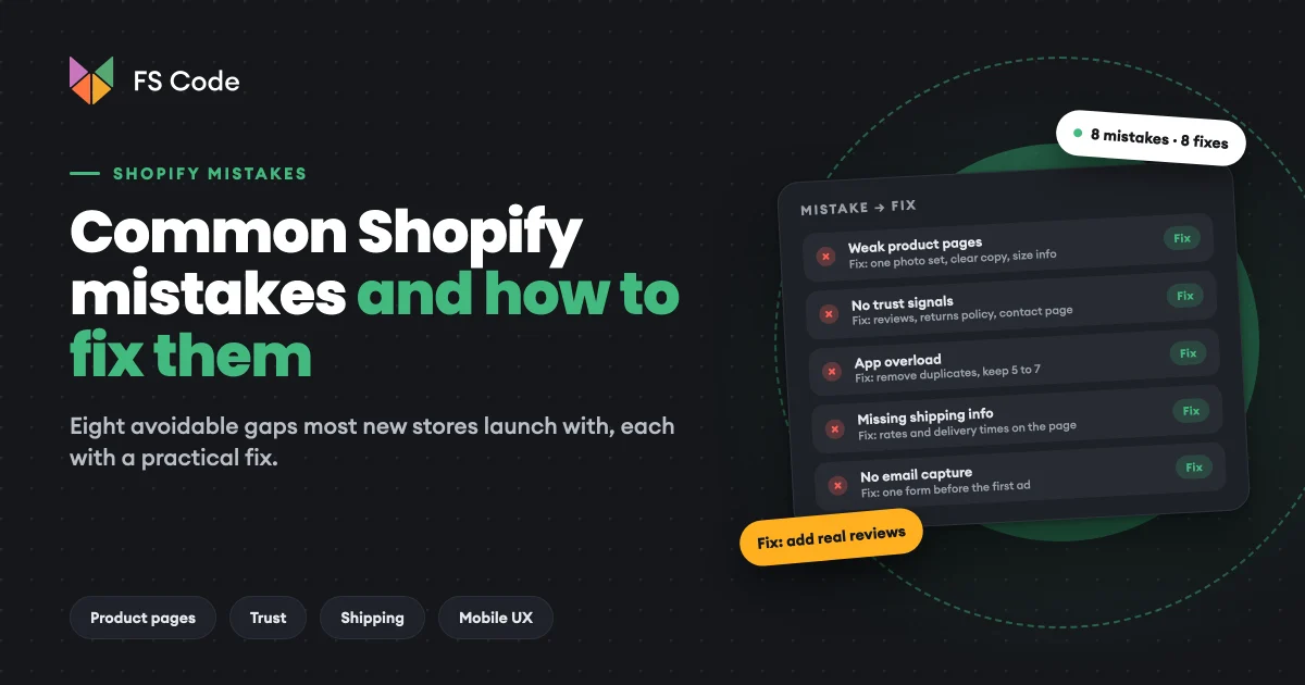 Common Shopify Mistakes New Store Owners Make (And How to Fix Them)