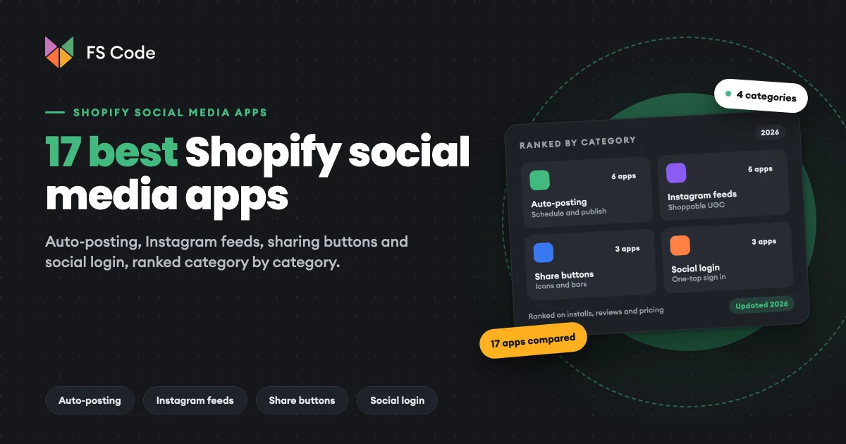 Best Shopify Social Media Apps in 2026: Ranked by Category