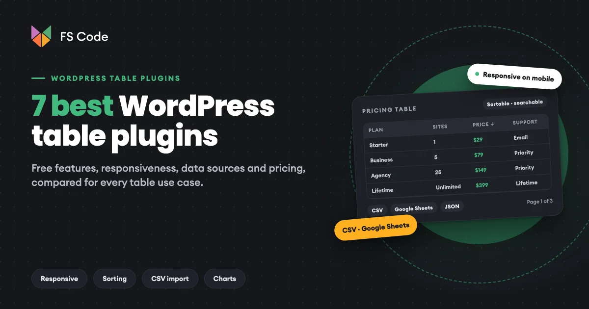 7 Best WordPress Table Plugins in 2026 (Free and Paid, Compared)
