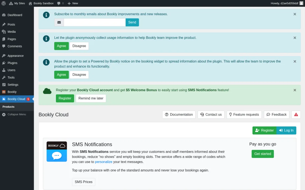 Bookly Cloud Products — SMS, WhatsApp, Cron, Stripe Connect